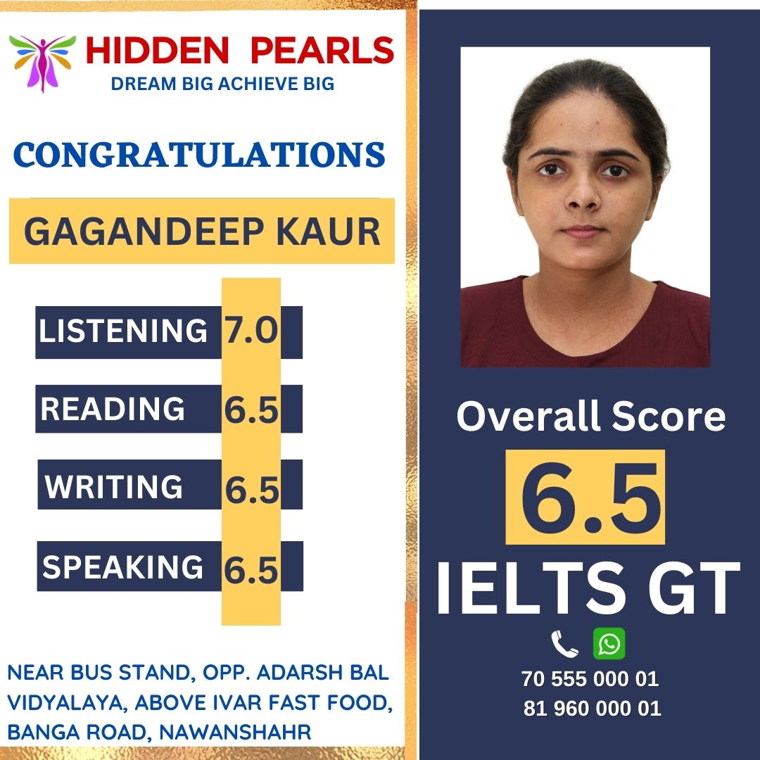 Gagandeep Kaur — IELTS result, Hidden Pearls