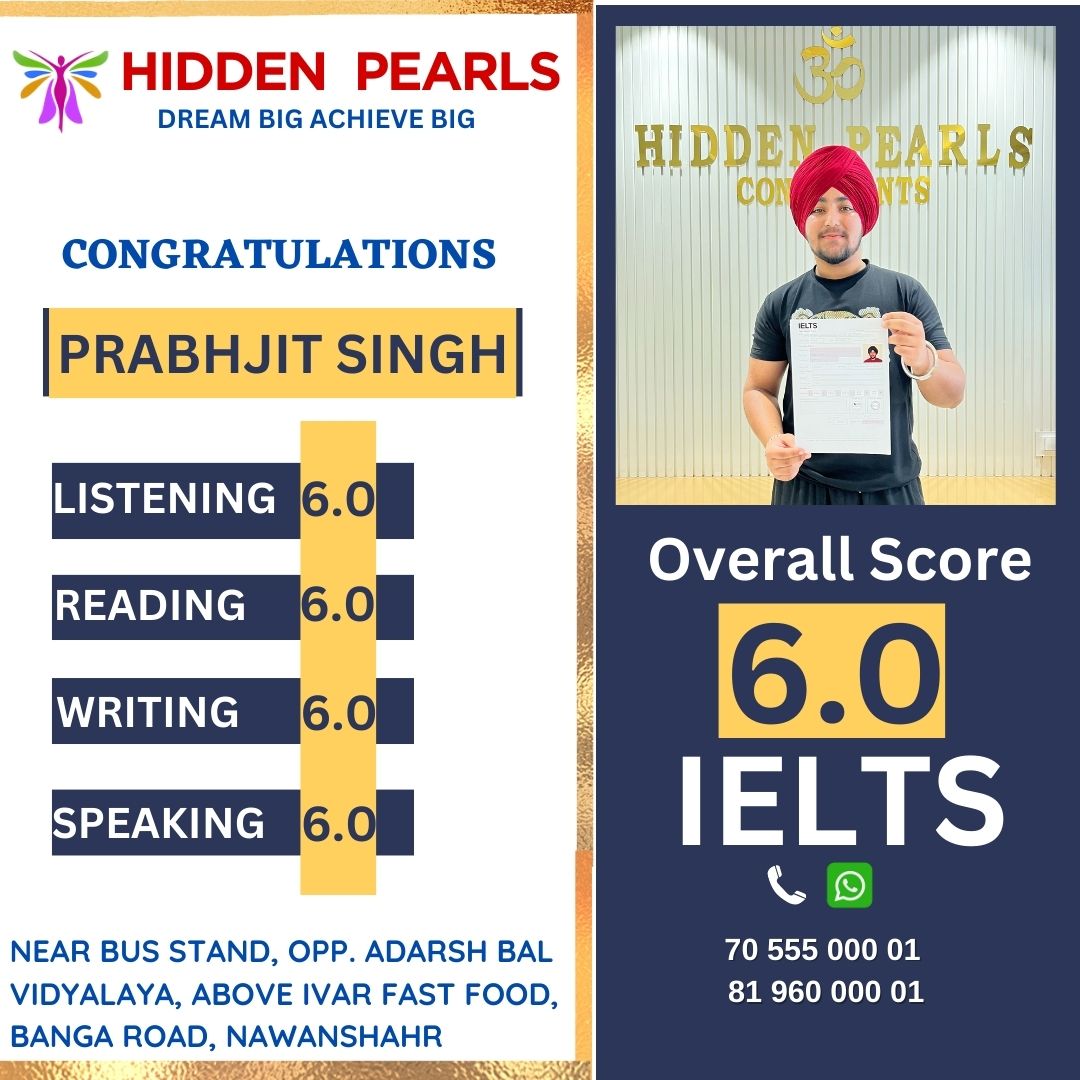 Prabhjit Singh — IELTS result, Hidden Pearls